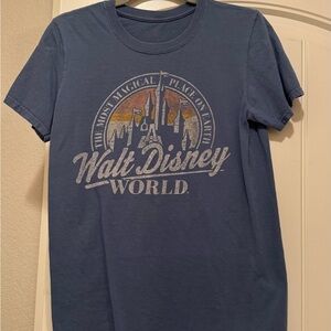 Walt Disney World Blue Tee Size Small